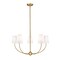 Z-Lite Shannon Chandelier, 5-Light, 32 In.W x 16.5 In.H, Rubbed Brass/white 3040-32RB - alternate 1